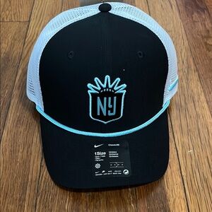 NWT Women’s Soccer Black and White Cap with NY Gotham Logo